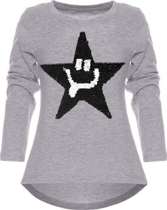 BEZLIT Mädchen Wende Pailletten Pullover mit süßem Motiv Grau 104