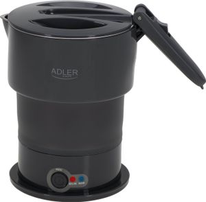 Adler AD 1377 Reise-Wasserkocher 0,6 l Silikon grau