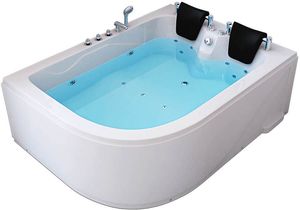 HOME DELUXE - Whirlpool Badewanne BLUE OCEAN XL 180 x 120 cm links Weiß