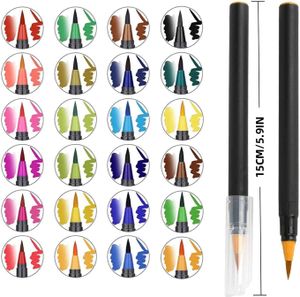 Pinselstifte 24er Set Brush Pen Kalligraphie Hand-Lettering Bullet Journal