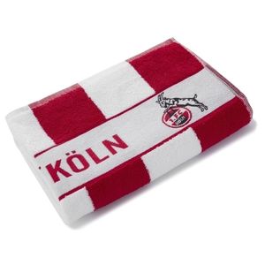 1. FC Köln Duschtuch Blockstreifen rot/weiß