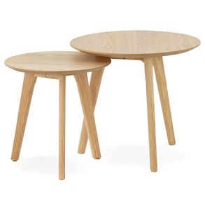 Kokoon® Nízký designový stůl ESPINO 50x50x45 cm,Dřevo , Přírodní,9,79 kg
