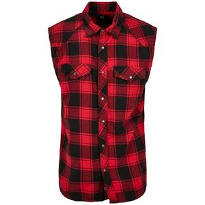 Brandit - CHECKED FLANELL Hemd rot / schwarz - XL