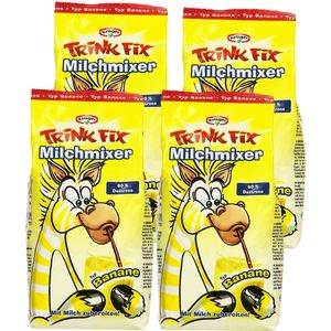 Krüger Trink Fix Typ Banane Getränkepulver für Milchmix 400g 4er Pack