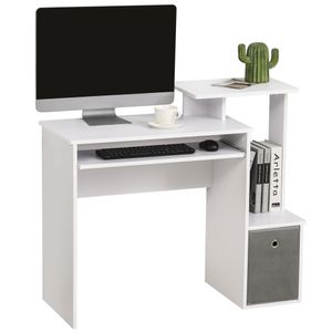 Schreibtisch Computertisch Weiß 80×40×75 cm Spanplatte Arbeitstisch Laptoptisch 