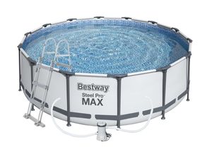 Bestway Steel Swimmingpool- Pro Frame 3,66 x 1 m 56418 mit  Kartuschenfilterung und Stufen