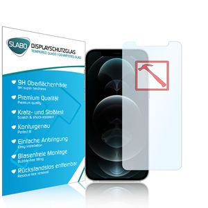 Slabo PREMIUM Panzerglasfolie für iPhone 12 Pro Max KLAR "Tempered Glass" 9H Schutzglas Schutzfolie Displayglas
