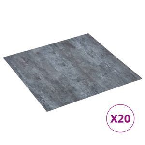 vidaXL PVC-Fliesen Selbstklebend 20 Stk. 1,86 m² Grau Marmor-Optik
