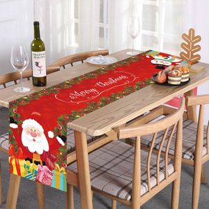 Tischläufer Weihnachten, Weihnachtstischläufer 180 x 35 cm, Washable Christmas Holiday Table Cloth Runners for Christmas Table Decoration, 1#