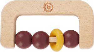 Bieco Holz Beißring Baby ab 0 Monate, 10 cm, rot | Zahnungshilfe Baby | Baby Greifling Holz | Beissring Für Baby Zum Zahnen | Motorikspielzeug Baby  | Beißring Baby