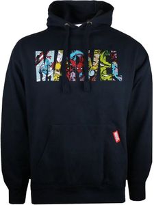 Marvel - Mikina s kapucí a logem pro muže TV722 (XL) (námořnická modrá)