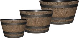 Blumenkübel Nessa Holzoptik 3er-Set