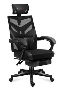 huzaro Combat 5.0 | Gaming Stuhl Ergonomischer Bürostuhl PC-Stuhl | Fußstütze Verstellbare Kopfstütze bis 140 kg 90-140° Neigungswinkel | Schwarz