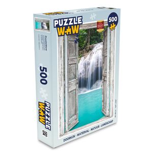 MuchoWow MuchoWow® Puzzle 500 ks Průhled - Vodopád - Příroda - Krajina