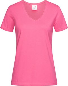 Stedman ST2700 | Classic V-Neck Damen T-Shirt - Farbe: Sweet Pink - Größe: L