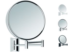 Libaro Kosmetikspiegel Imola 360° Schminkspiegel mit Wandmontage, Rasierspiegel doppelseitig mit Vergrößerung (3x / 7x)