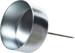Kaemingk Metall-Teelicht mit Dorn silber 4,2 x 7,5 cm - 4 Stück