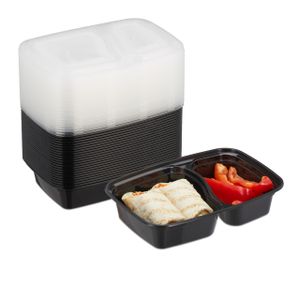 relaxdays Meal Prep Boxen 2 Fächer 24er Set