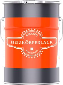 Heizkörperlack Weiss 2,5l - hitzebständiger Heizungslack, Metallschutzlack, Heizkörperfarbe hochdeckend, geruchsarm, lösemittelfrei, schnelltrocknend, einfache Verarbeitung - BEKATEQ BE-903
