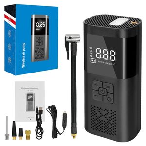 Elektrische Luftpumpe mit 6000mAh Akku, 150PSI Tragbar Fahrradpumpe für Alle Ventile mit Digital LCD LED Licht Mini Kompressor für Fahrrad, Motorrad