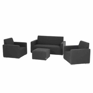 Siena Garden Delano Lounge Set 4-tlg. Alu, Bezugfarbe anthrazit