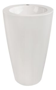 Calmwaters® Design-Standwaschbecken aus Mineralguss mit Hahnloch und Überlauf, 52,5 cm breit - 05BC4931