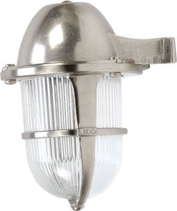 Premium Außenwandleuchte aus Messing Riffelglas maritim rostfrei IP64 Außenlampe Hoflampe Antik