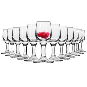 Alcohol Cage, Schnapsglaeser, 12 SET, Schnapsglas Shot Gläser, Shotgläser, Shot Glasses, Volumen 35 ml, Spülmaschinenfest - Pinnchen Gläser für Tequila Wodka, Gläser mit hohem Stiel