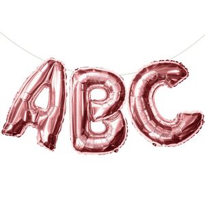 Oblique Unique ABC Folienballon Girlande Schuleinführung Einschulung Schulanfang Feier Deko rosé gold
