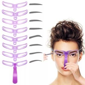 Augenbrauen-Schablonen-Set mit 8 Stilen DIY-Make-up-Tools für Mädchen und Damen