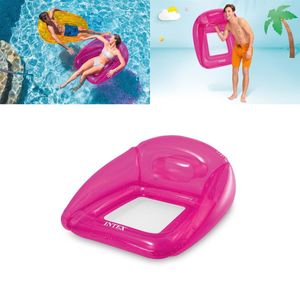 Intex 56802NP - Luftmatratze Transparent Lounge - Mesh Mat Schwimmsessel Pool - Pink