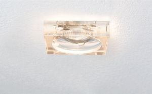 3er Set  Paulmann Premium Einbauleuchten Glas Quadro starr 51mm Klar/Glas