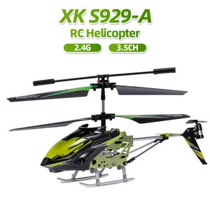 Wltoys XK S929-A RC vrtulník s tělem ze slitiny 2.4G 3.5CH s lehkou RC hračkou pro začátečníky Děti Dárky pro děti