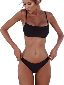 Bikini Sets für Damen Push Up Tanga mit niedriger Taille Badeanzug Bikini Set Badebekleidung Beachwear S