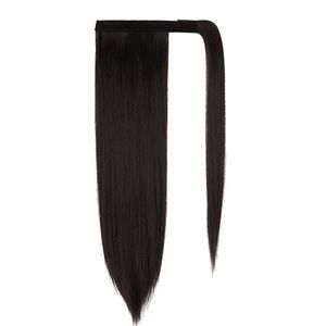 INF Clip-on Pferdeschwanz Extensions glatt Schwarz