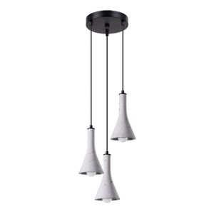 SOLLUX lighting Pendelleuchte de Beton REA 3P - Lampe con 3 Quellen de luz E14 - Glühbirnen nicht enthalten - Moderne Pendelleuchte für das Wohnzimmer - Scandi-Lampen --- 27x27x115cm