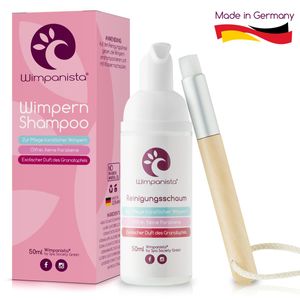 Wimpanista Wimpernshampoo Granatapfelduft für die Wimpernpflege. Ölfrei. Keine Parabene.  Germany. 50ml
