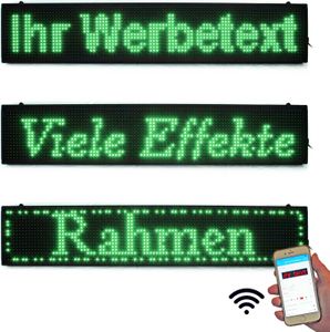 LED-Laufschrift 99x19 cm Grün WiFi Wlan Innen P10