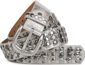 styleBREAKER edler Nietengürtel im Vintage Design, Nieten und Strass, kürzbar, Damen 03010052