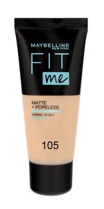 Maybelline Fit Me! Foundation Matte + Poreless 105 Natural Ivory Flüssiges Make Up mit mattierender Wirkung 30 ml