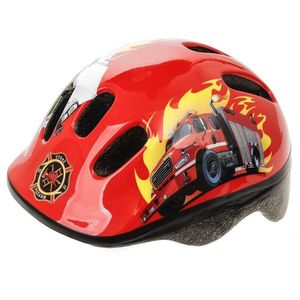 Kask ochronny Meteor, kask dziecięcy, kask rowerowy, rolki, kask MV6-2 dziecięcy kask rowerowy, rozmiar XS 44-48 cm Fire Engine