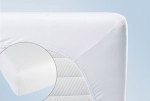 biberna wasserundurchlässiges Molton-Spannbettlaken Uni Weiß 120x200 cm