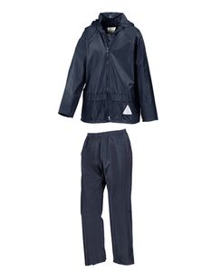 Result Uni Regenanzug Junior Waterproof Jacket & Trouser Set R95J Blau Navy L (9-10)