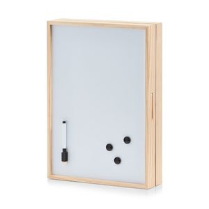 Štýlová skrinka na kľúče, magnetická tabuľa, 30 x 8 x 42 cm, biela, ZELLER