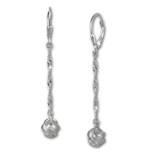 SilberDream Ohrhänger für Damen 925 Silber weiß Perle Ohrringe SDO566W