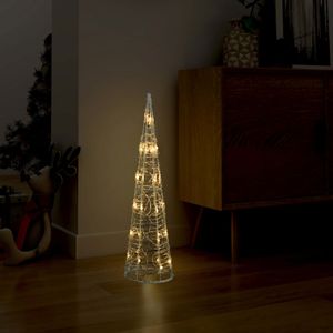 DEALS!!Weihnachten -"Skandinavischer"LED-Leuchtkegel Acryl Deko Pyramide Warmweiß 60 cm Premium Gute2201