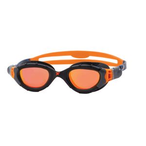 Zoggs Predator Flex Titanium - verspiegelte Schwimmbrille, Farbe:grau schwarz/orange