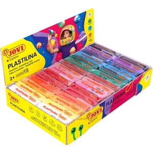 Jovi Plastilin, leicht formbare Modelliermasse für Kinder ab 2 Jahren, 30 Stangen, 15 x 2 Farben, je 50g