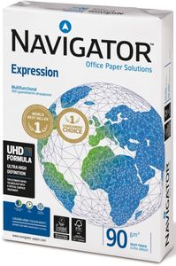 Navigator - Papier do wydruków Navigator A4 90gr Biały | Pak jeden 500 arkuszy | 5 sztuk