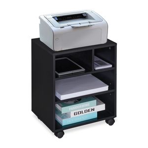 relaxdays Schwarzer Rollcontainer